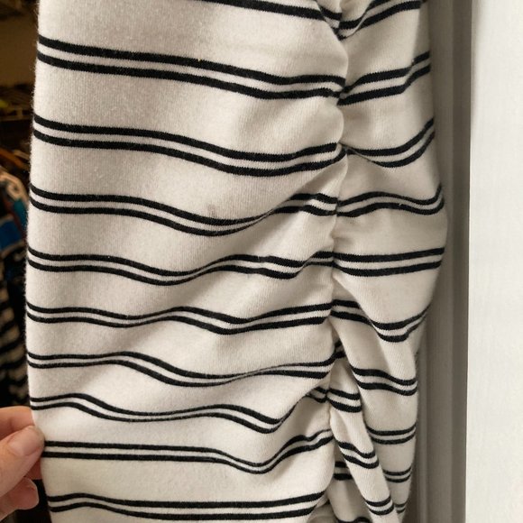 Black and white Striped Maternity Midi Dress Isabel Maternity Size M - Picture 5 of 5